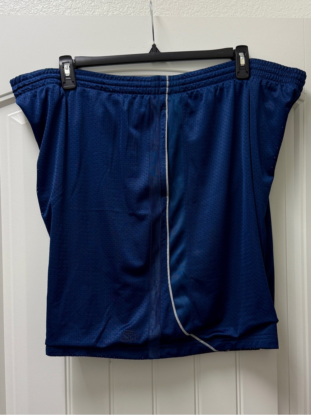 Starter Mesh Big & Tall 3XL Navy Blue w/ Grey Trim Basketball Shorts 8” Inseam